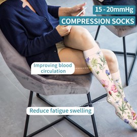 Compression Socks for Women & Men (3 pairs) - Best Support for Nurses, Running, Hiking, Recovery