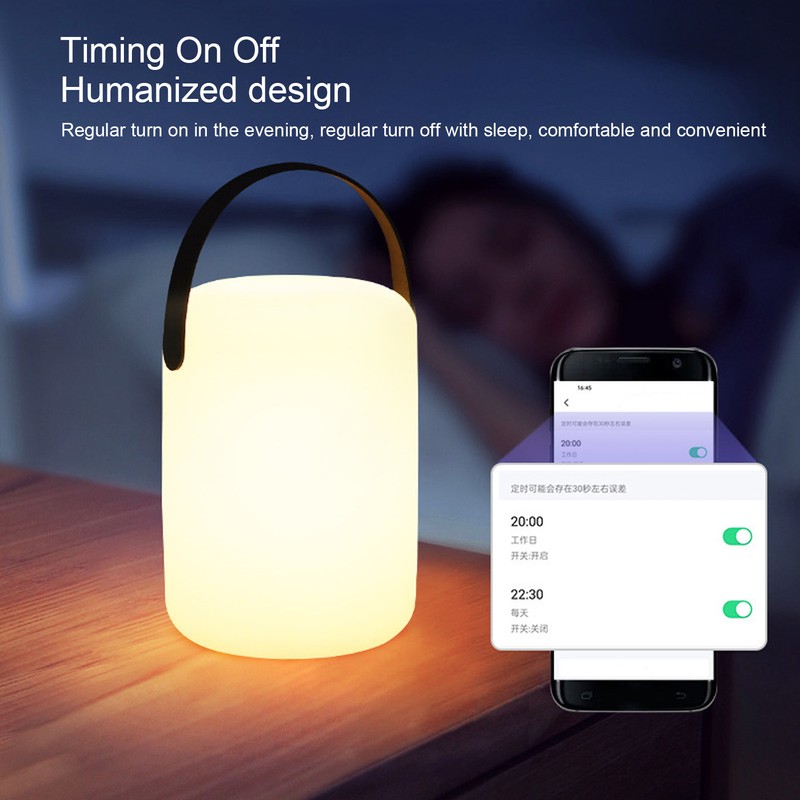 Smart Night Light APP Voice Control Rechargeable Timer WiFi Bluetooth