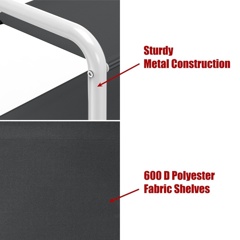 Simple Houseware Coat Rack with Storage Shelf, White