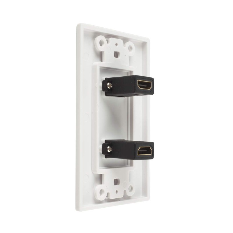 TENINYU Dual HDMI Wall Plate (2 Port) - 4K UHD,