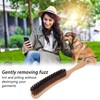 Clothes Brush, Anti-Static Soft Clothes Brush Comb Wooden Handle Pullover