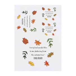 4 x 'Every Leaf Speaks Bliss To Me' Temporary Tattoos - Water Resistant, Skin-Safe, Non-Toxic Transfers, Mixed Sizes (TO00078166)