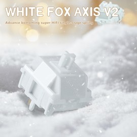 White Fox Axis V2 Linear Mechanical Keyboard Switch, POM Axis, 45gf Trigger, 22mm Spring, 35pcs