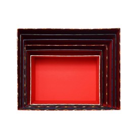 ALEF Elegant Decorative Holiday Themed Nesting Gift Boxes - 6 Boxes- Nesting Boxes Beautifully Themed and Decorated - Perfect for Gifts or Simple Decoration! (Merry Christmas)