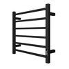 ZJMTOCYU Wall-Mounted Electric Heated Towel Rack with 6 Bars, Matt-Black