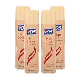 Alberto VO5 Crystal Clear Extra Body Hair Spray - Volumizing Hair Spray for Styling - Frizz and Humidity Control - No Flaking - 8.5 oz - Pack of 4