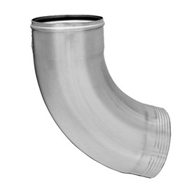 ZAMBELLI Downpipe Elbow 72 Degrees Galvanised One Piece Folded DN 80 Silver Pipe Elbow High Corrosion Protection Easy Installation without Soldering