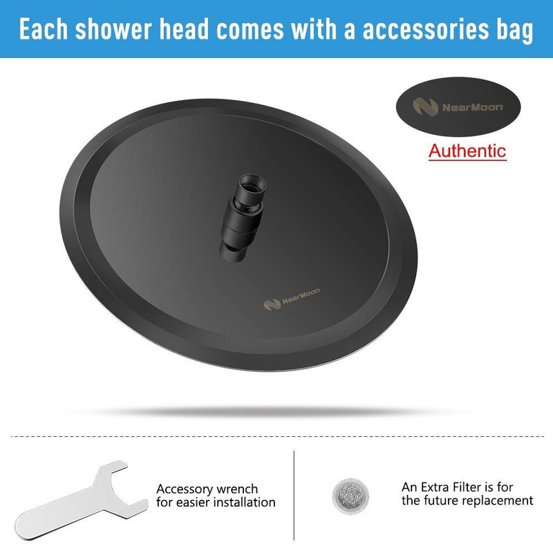 NearMoon Rain Shower Head, Ultra-Thin Design-Pressure Boosting, Awesome Some Experience,