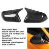 1 Pair Carbon Fiber Mirror Covers Ox Horn Style Car