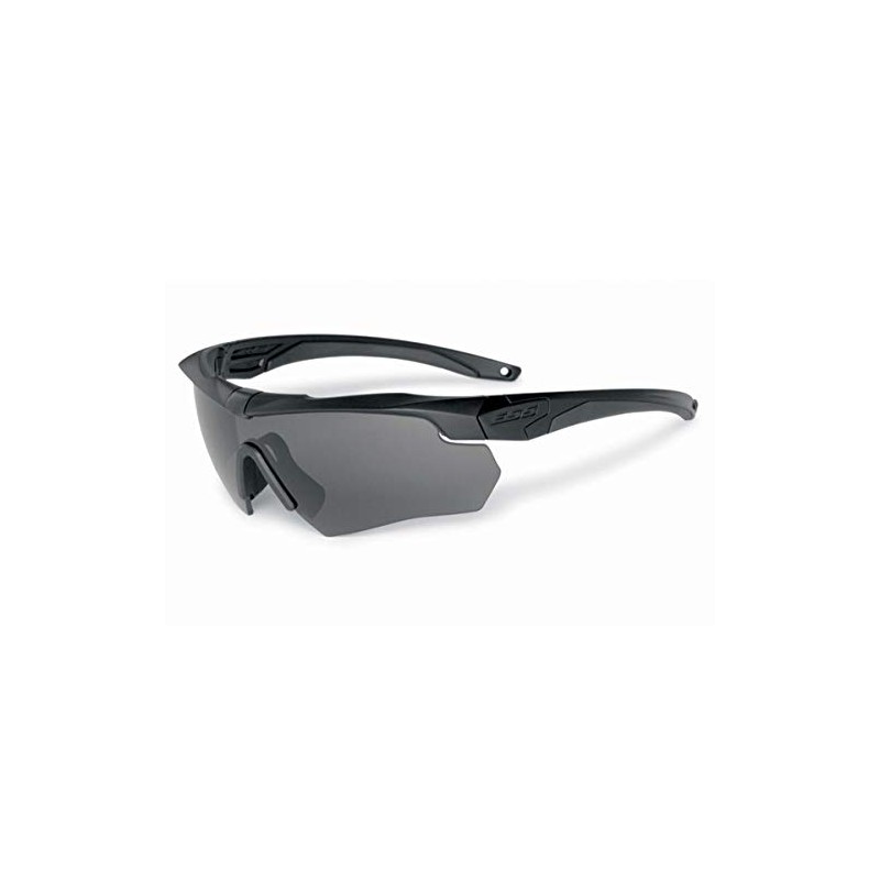 ESS Grey Scratch Resistant Wrap Safety Glasses, Black, One Size