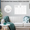 Wall Calendar -Calendar 2025-2026 from Jan. 2025 to Jun. 2026,18