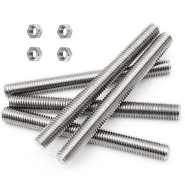 FarDeer Fully Threaded Rod,M6/M8/M10 304 Stainless Steel Long Threaded Screw,Right Hand Threaded Rods Bar Studs. (M8x120mm*6pcs)