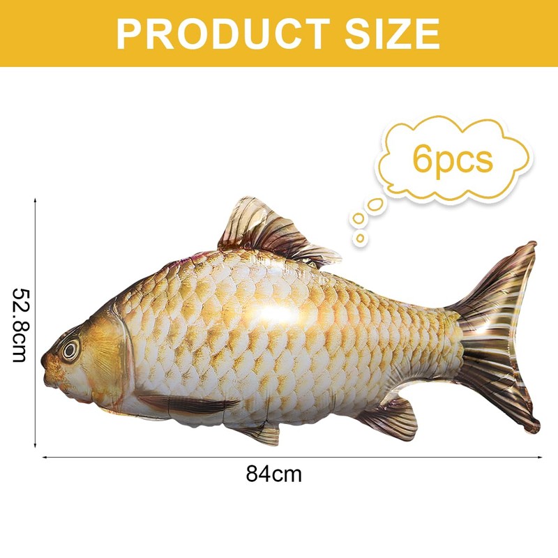 6-piece set, fish balloons, inflatable carp, inflatable fish, inflatable animals,