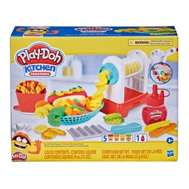 Play-Doh Kitchen Creations Spiral Fries Playset with 5 Cans of Modeling Compound Colors, Back to School Classroom Supplies, Play Food & Cooking Toys for Kids, Preschool Toys, Ages 3+