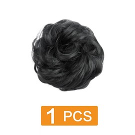 prinfantasy Messy Bun Hair Piece Hair Buns Messy Bun Hair Extension Hair Piece Grey Black Bun Hair Pieces Thicker Hair Pieces for Women,GBFQ021