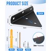 Pack of 2 Floating Shelf Brackets, Black, 8 cm Triangle