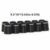 AmxKepoda 12pcs Premium Golf Iron Ferrules Black with Single Silver