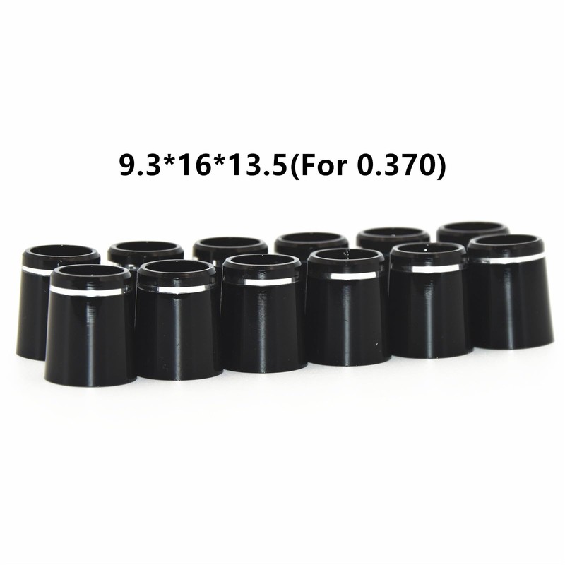 AmxKepoda 12pcs Premium Golf Iron Ferrules Black with Single Silver