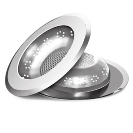 Sink Drain Strainer,2 Pack Stainless Steel Kitchen Sink Strainer,4.5" Diameter Top / 3" Diameter Basket