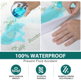 Sasttie Full Size Mattress Protector, Waterproof Full Mattress Protector, Mattress Protector Full with Viscose for Bamboo, Noiseless Mattress Cover with 8"-21" Deep Pocket (54 x 75 inches)