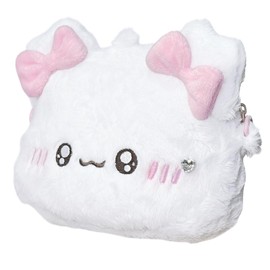 Chimumu Plush Pouch [Fuwakyun], white, pink
