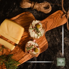 Olive Wood Chopping Boards 2 Pieces 27 cm Handmade Sustainable Hygienic for Tapas and Appetizers