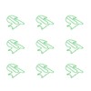100 Pcs Green Cute Paper Clips Cat Shaped Fun Bookmark