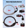QAGGUM 25 Inch 6AN Power Steering Hose Kit Compatible with