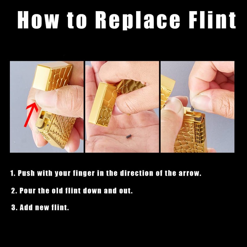 Soft Flame Metal Traditional Cigar Butane Lighter With Adjustable Flame