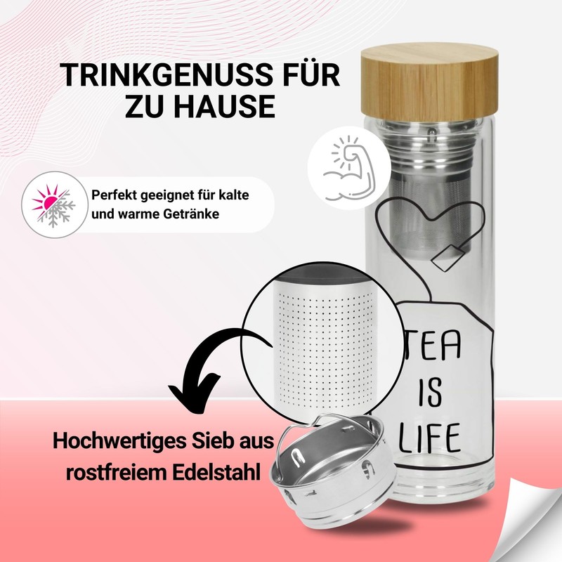 Uakeii Tea Bottle with Strainer