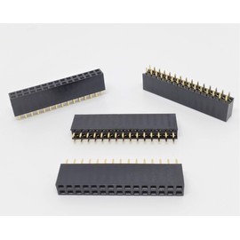 Connectors Pro 25-Pack 30P 2.54mm 0.1" Pitch PCB Female Pin Headers 2x15 Dual Rows 30 Pins Female Sockets to Male Straight PCB DIP, Double Rows PC Board Through-Board Strip (2x15-30P-25PK)