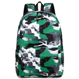 RBYGPL Backpack for Boys Elementary Bookbags Durable Lightweight Teenager Student School Bags Travel Waterproof (5-Green)