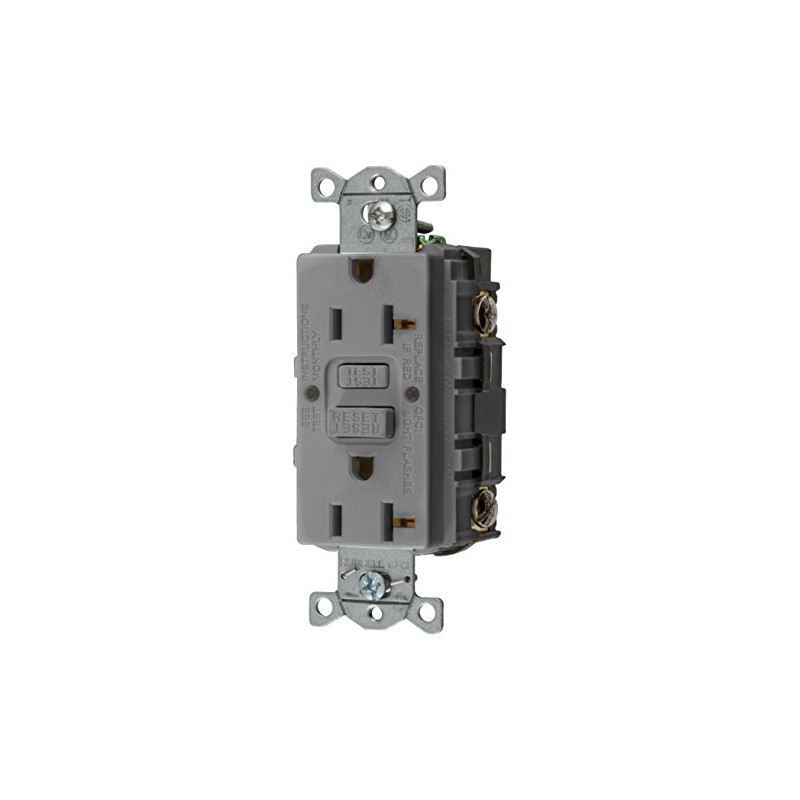 Bryant Electric GFRST20GY 20 Amp 125V Commercial/Residential Self Test Duplex