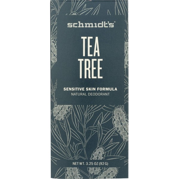 Schmidt's Natural DeodorantTM - Tea Tree Sensitive Skin Stick (3.25 oz.; Odor Protection & Wetness Relief; Aluminum-Free) by Schmidt's Deodorant