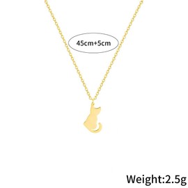 FUTIMELY 14K Gold Cat Pendant Necklace for Women Minimalist Adjustable Thin Chain Smooth Kitten Choker Cute Pet Cat Necklace Lightweight Jewelry Accessories (Gold)