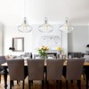 KOKAiZeeKi 1-Light Large Pendant Light Vintage Farmhouse Smoke Gray Glass