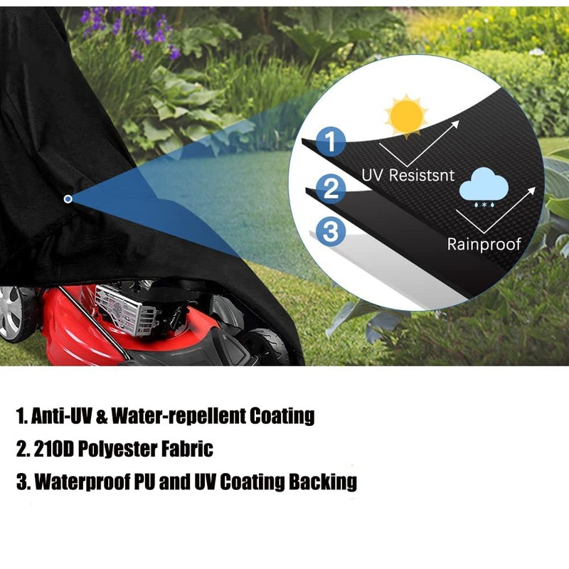 NEAGLORY Outdoors Lawn Mower Cover, Heavy Duty 210D Oxford Waterproof,