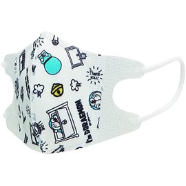 Skater MSKB1 Non-Woven 3D Mask, 3-Layer Construction, For Kids, Ages 2-3, Pack of 5, Doraemon