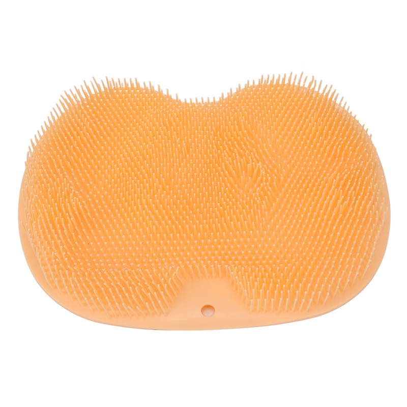 Foot Scrubber Massager with Suction Cups Orange Soft Foldable Shower