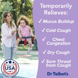 Dr. Talbot's Infant Cough Relief with Cell Salts - 4 fl oz - Naturally Inspired Kids Cough Medicine - Elderberry Juice Flavor - Includes Syringe