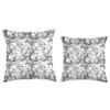 Vintage Romantic Coquette Toile Style Pattern Print Design Throw Pillow