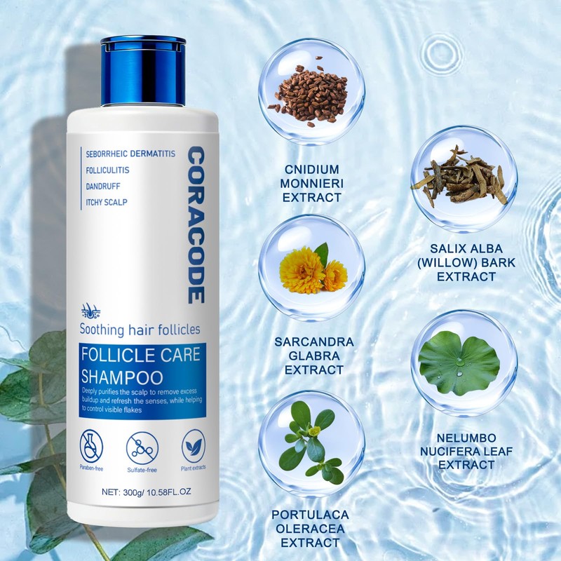 Folliculitis Shampoo for Itchy, Flaky Scalp - Purifying Formula for