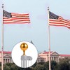 SagaSave Flagpole Top Replacement Kits Gold Aluminum Alloy Flagpole Ball