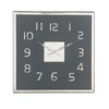Deco 79 43542 Wall Clock, Black/Silver