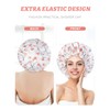 Aquior Shower Caps, Double Layer Waterproof Shower Cap for Women,