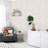 Timeet Beige White Brick Wallpaper Peel and Stick Wallpaper 17.7"×118.11"