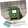 WOONEKY 6Pcs Recycle Stickers for Trash Can Garbage Classification Sign