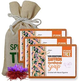 Speaking Tree Skin Brightening Saffron Handmade Soap - 100 gms (Pack of 3)