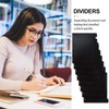 Koqye Black Plastic Dividers for 3 Ring Binder, 8-Tab Binder