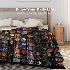HYN FNAF's Five Nights at Freddy’s Blanket FNAF Flannel blanket for Bed Warm and Soft Rug Gift 100x130cm